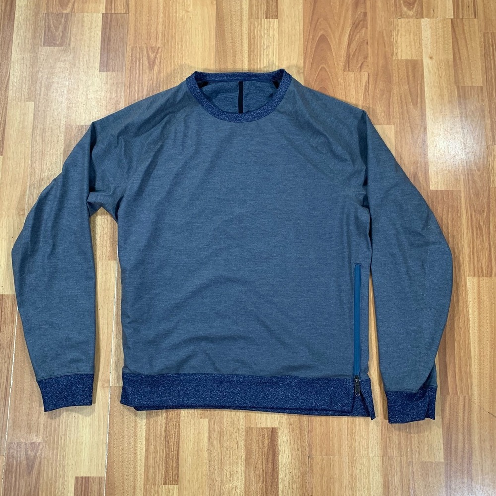 Lululemon Shirt Mens Medium Gray Workout Active Long Sleeve Windbreaker